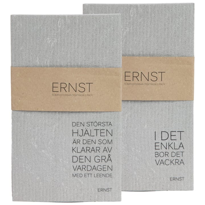Ernst Spüllappen 2er Pack, 15 x 25cm - Grau - ERNST