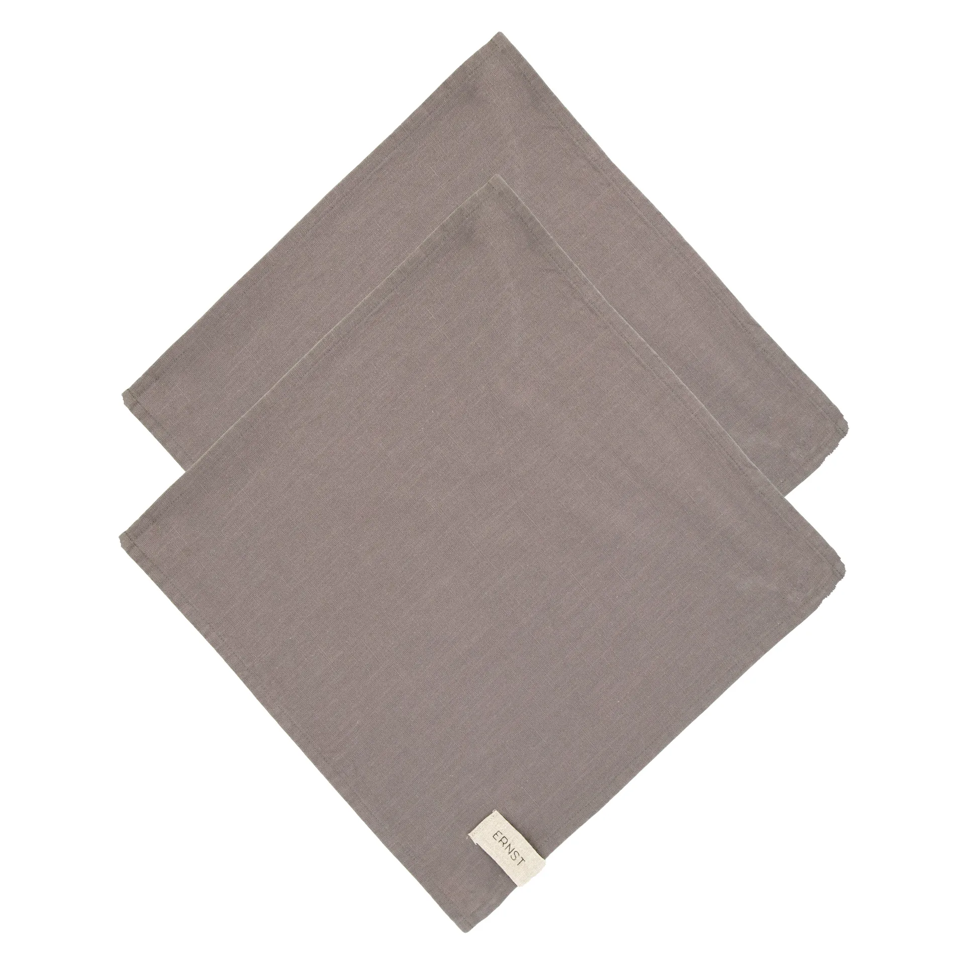 Ernst Stoffserviette Baumwolle 2er Pack, Grau ERNST