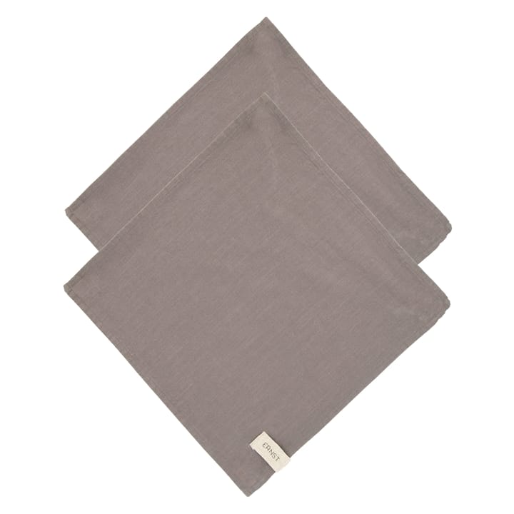 Ernst Stoffserviette Baumwolle 2er Pack - Grau - ERNST