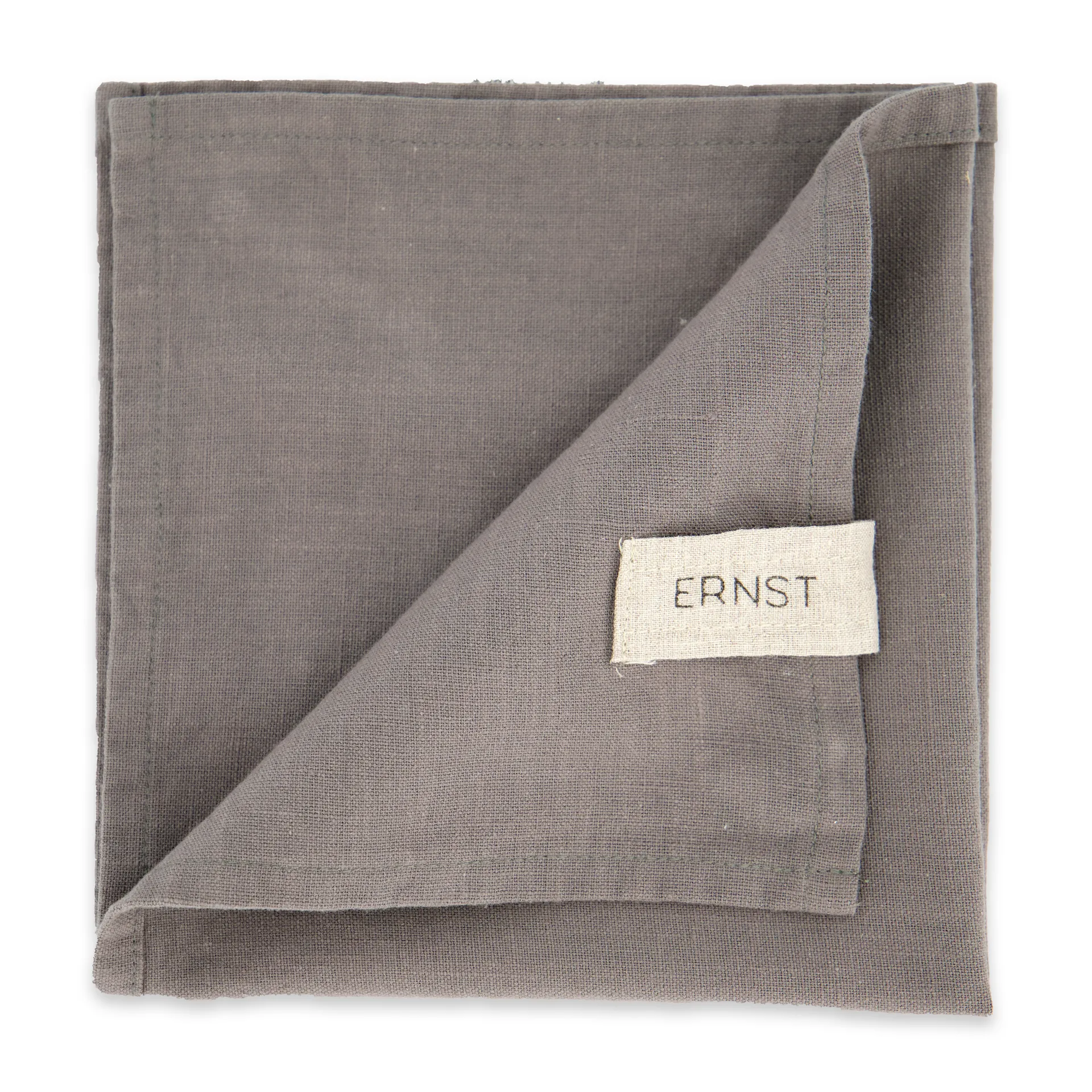 Ernst Stoffserviette Baumwolle 2er Pack, Grau ERNST