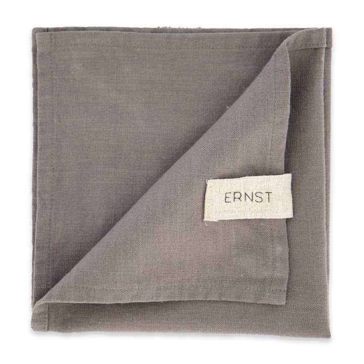 Ernst Stoffserviette Baumwolle 2er Pack, Grau ERNST