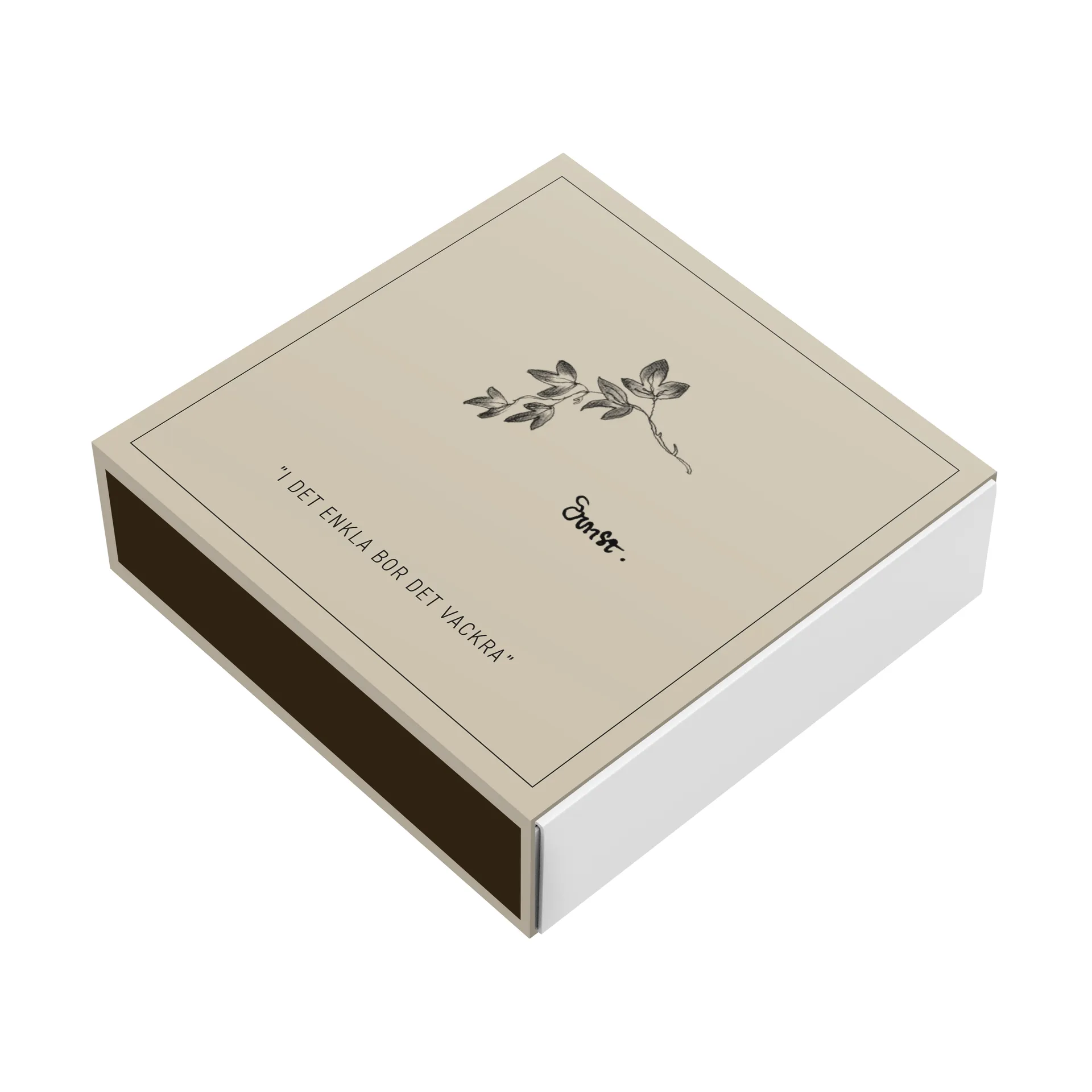 Ernst Streichholzschachtel 11x11 cm, Zweig ERNST