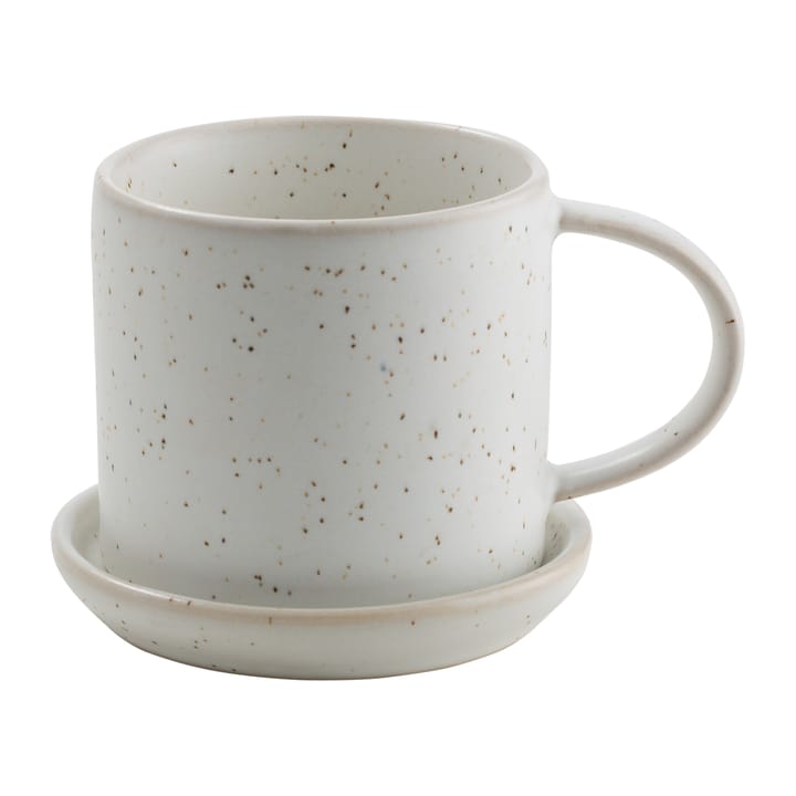 Ernst Tasse mit Untertasse 7cm - Weiß gepunktet - ERNST