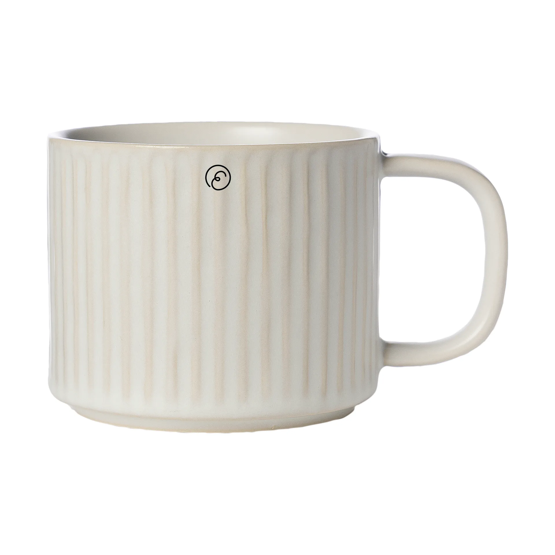 Ernst Teetasse geriffelt 36 cl, Naturweiß ERNST