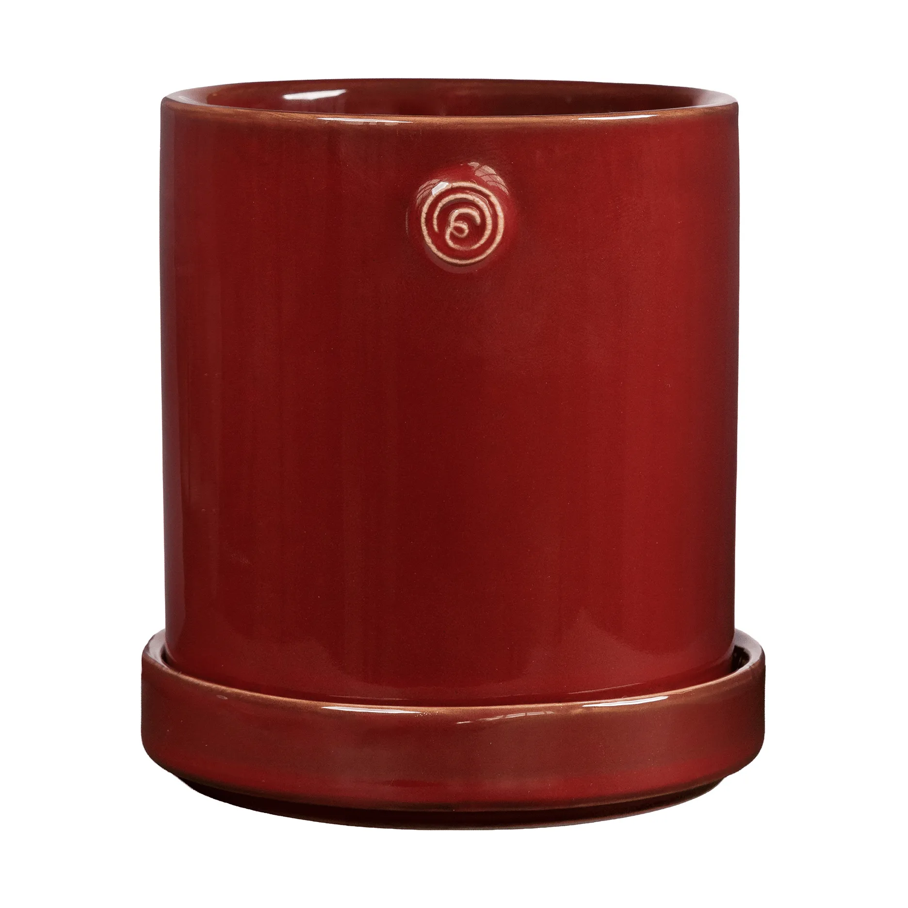 Ernst Topf mit Untersetzer, Rot, Ø10x11 cm ERNST