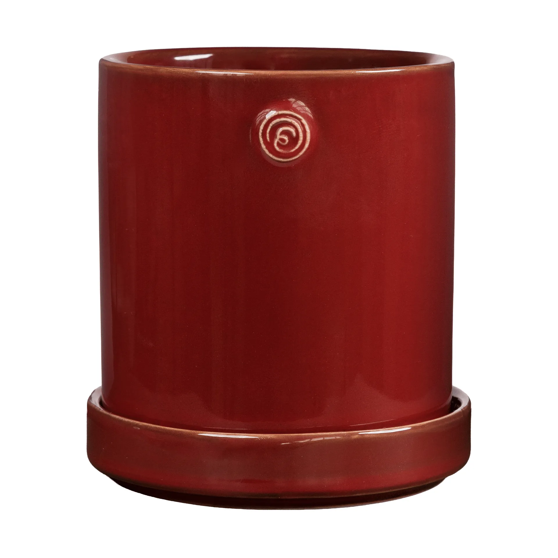 Ernst Topf mit Untersetzer, Rot, Ø13x13 cm ERNST