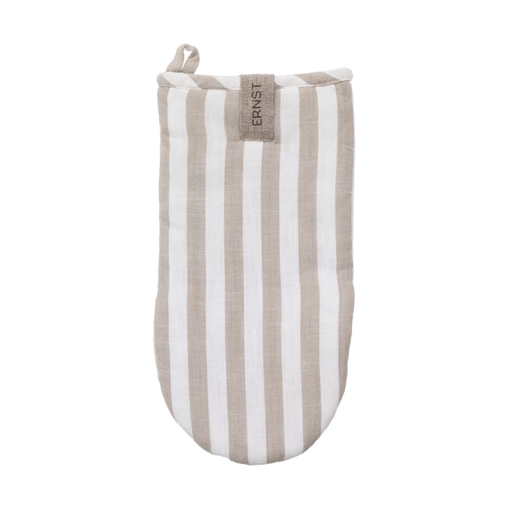 Ernst Topflappen breiter Rand  - Beige-weiß gestreift - ERNST