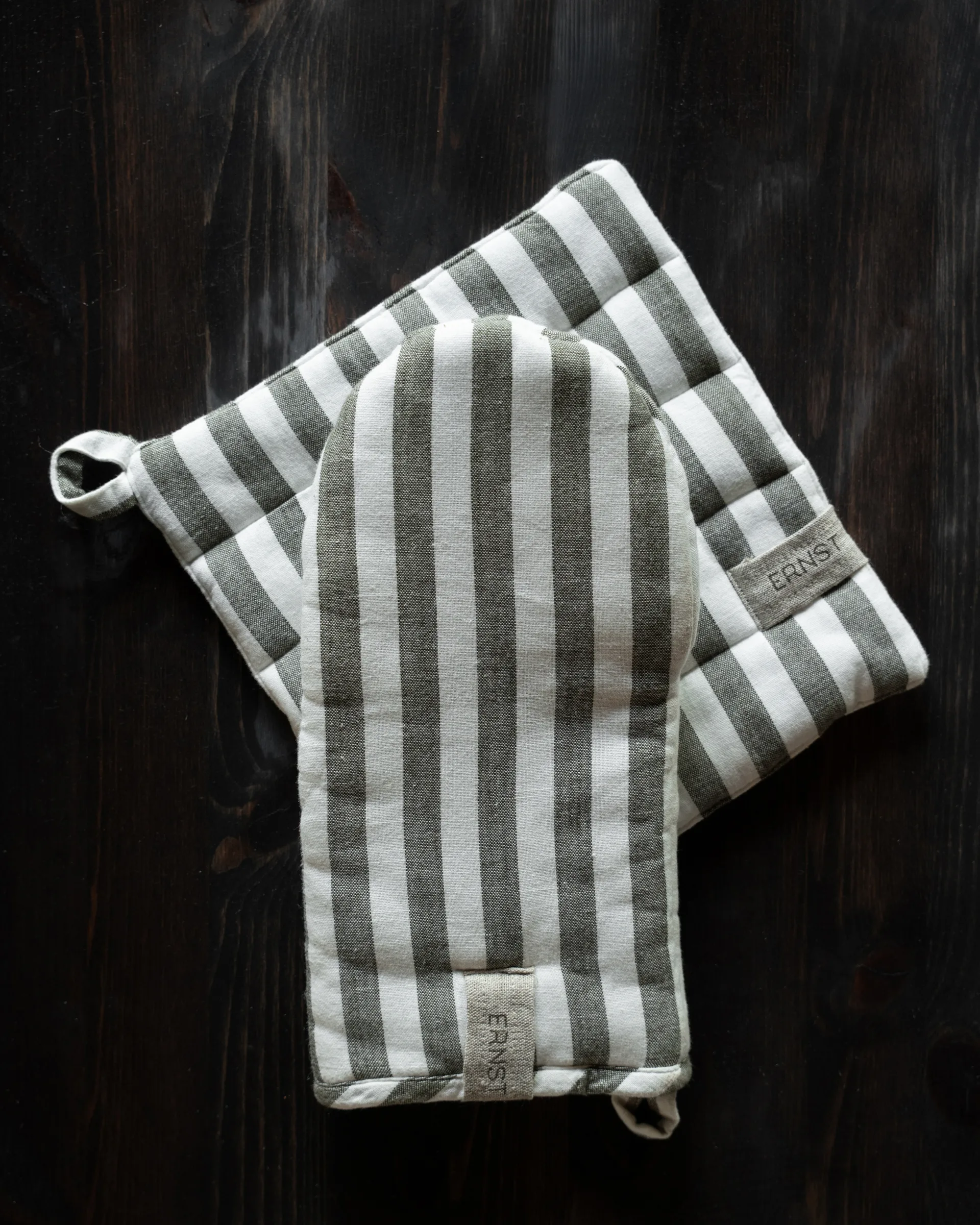 Ernst Topflappen breiter Rand, Salbei, weiß ERNST