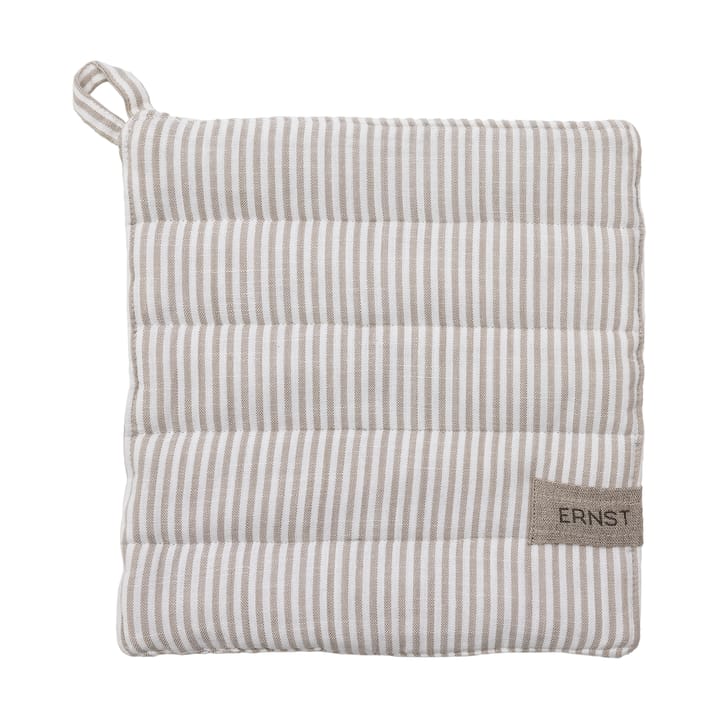 Ernst Topflappen gestreift 23x25 cm - Beige-weiß gestreift - ERNST