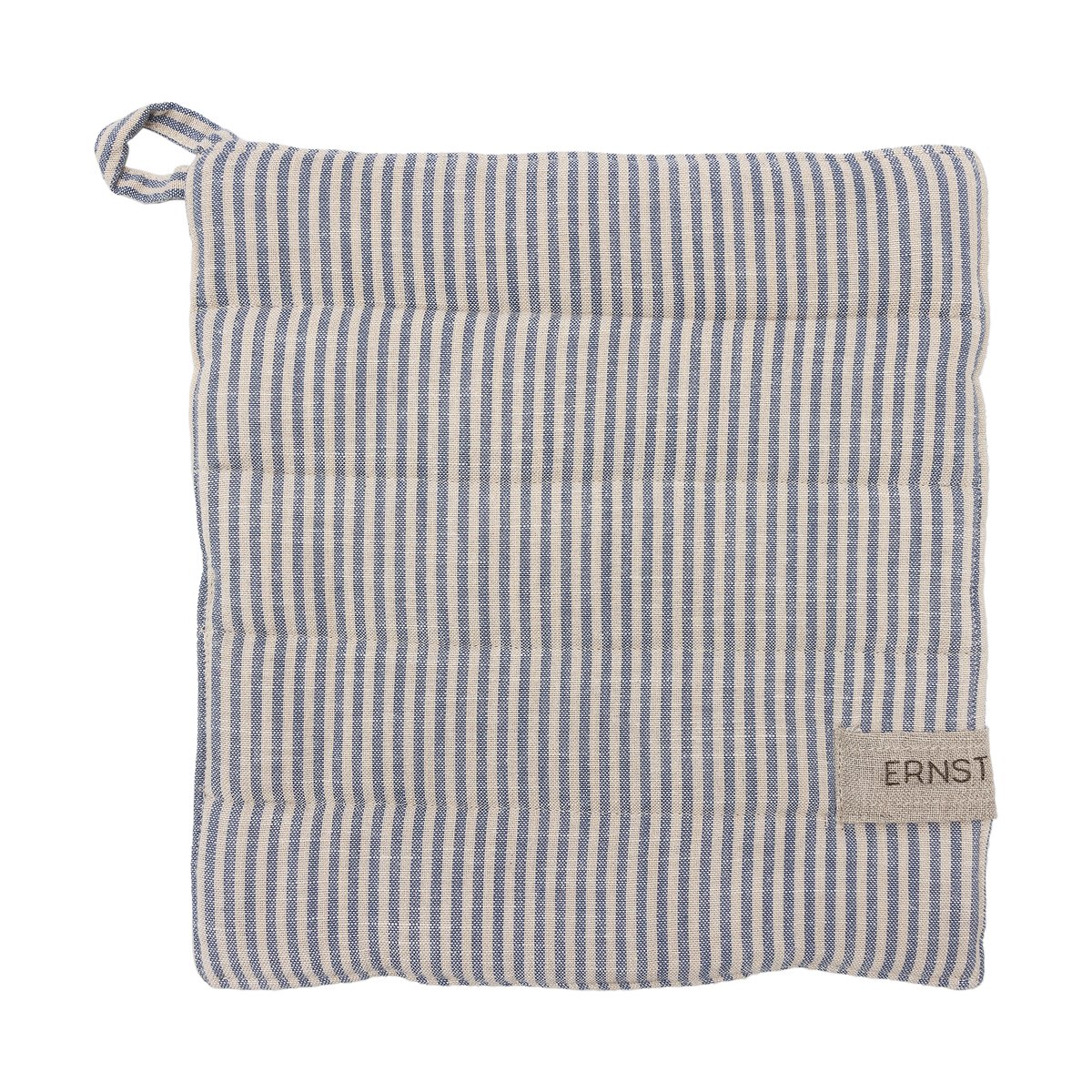 ERNST Ernst Topflappen gestreift 23x25 cm Blau-Beige