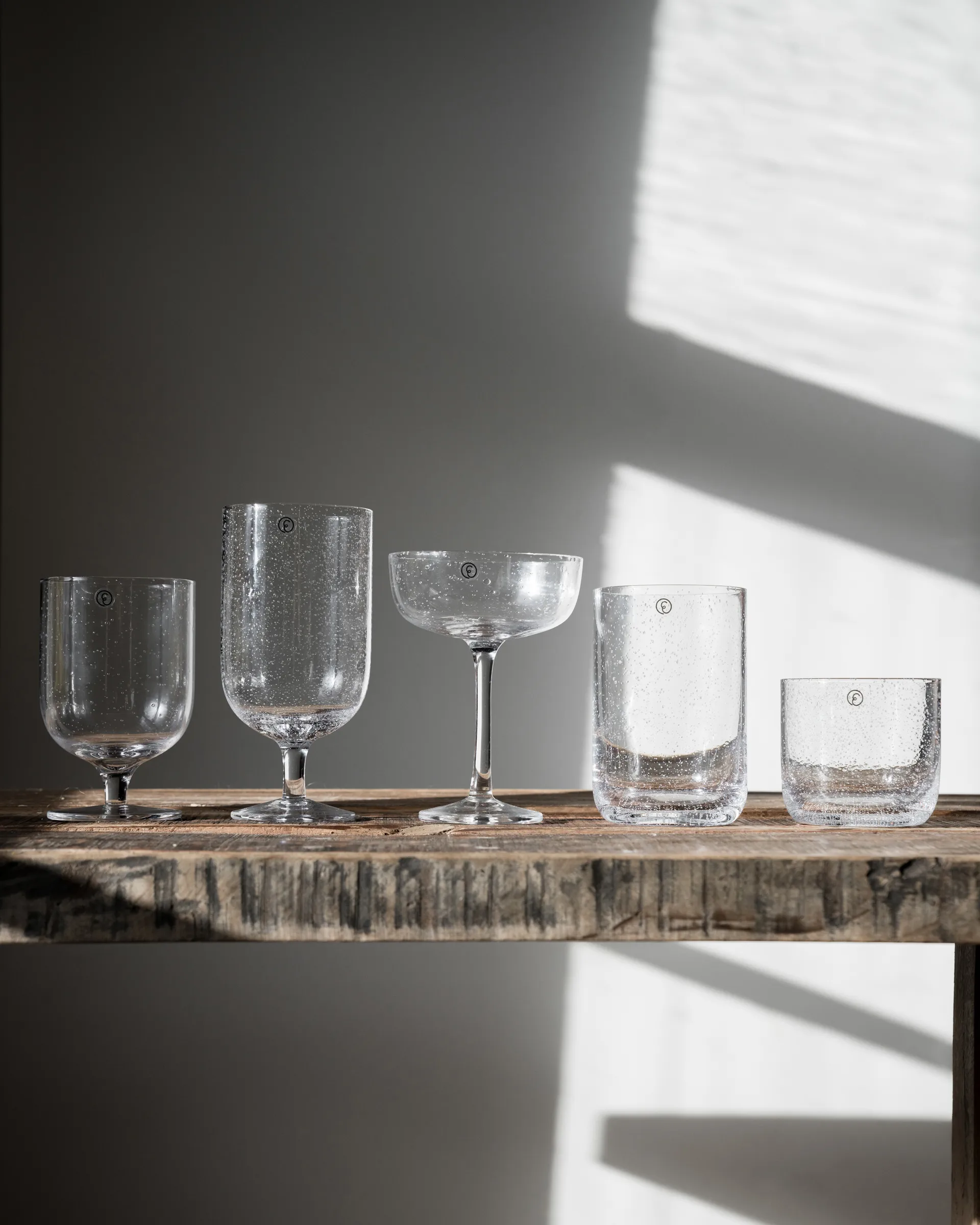 Ernst Trinkglas Glas mit Blasen 50 cl 2er-Pack, Klar ERNST