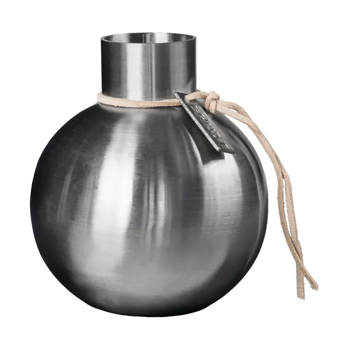 Ernst Vase aus gebürstetem Stahl - Ø7,5x9,5 cm - ERNST