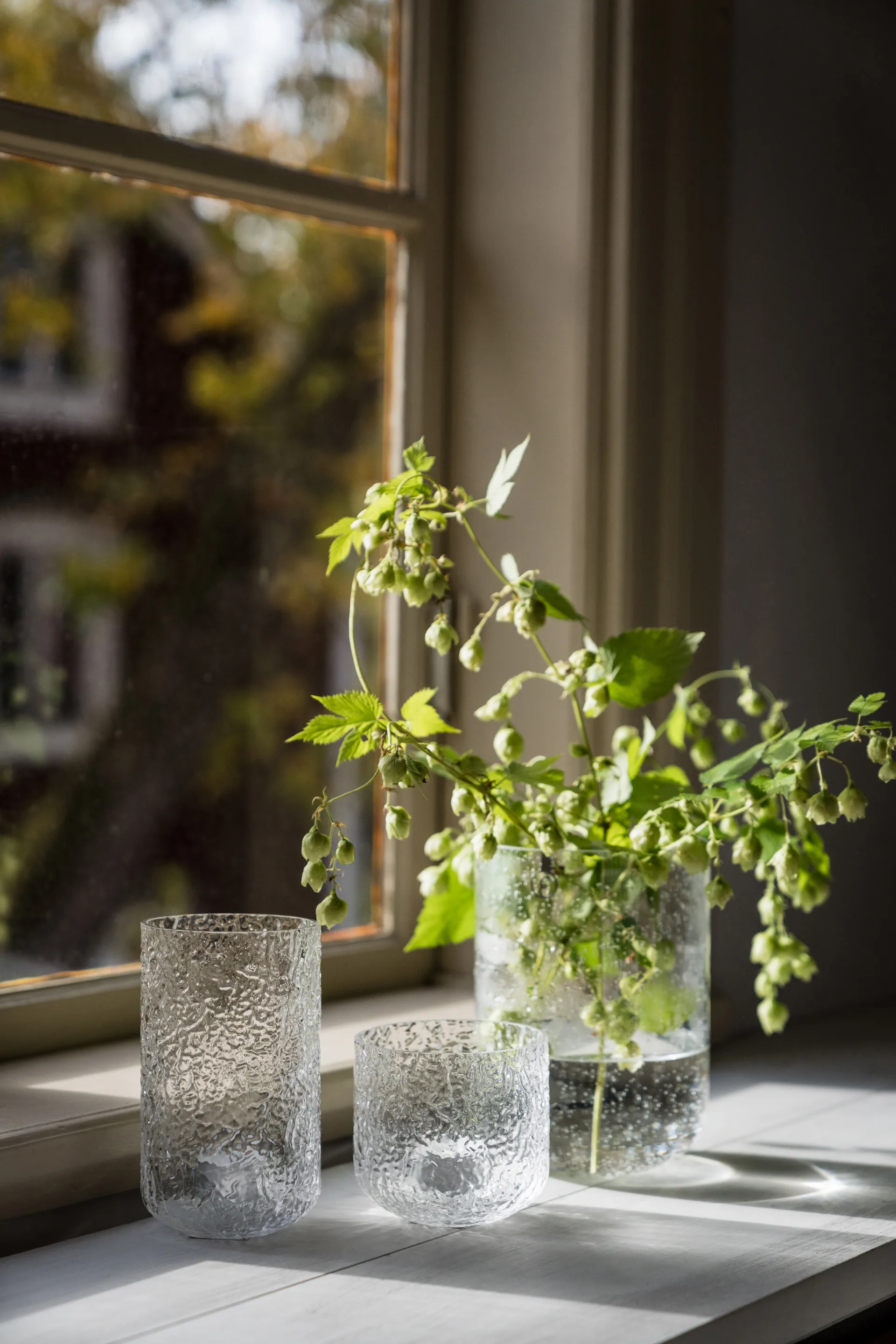 Ernst Vase aus Glas mit Blasen 18 cm, Klar ERNST