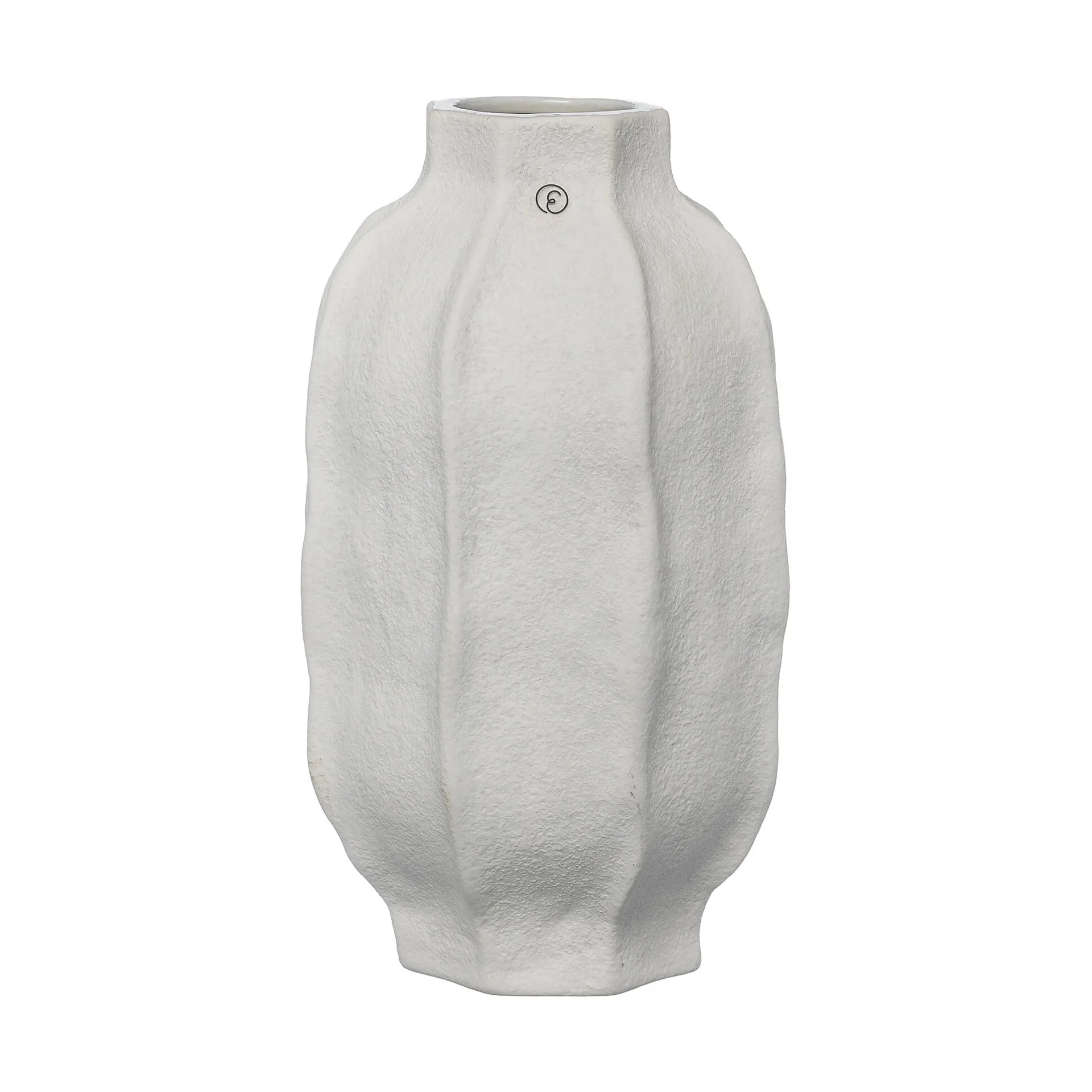 Ernst Vase Steinzeug Ø13x22 cm, Naturweiß ERNST