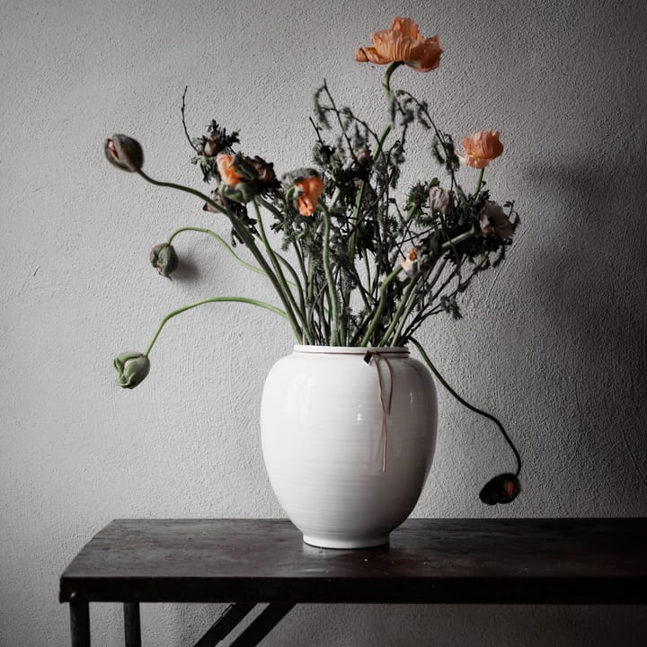 Ernst Vase weiß glasiert - 33cm - ERNST