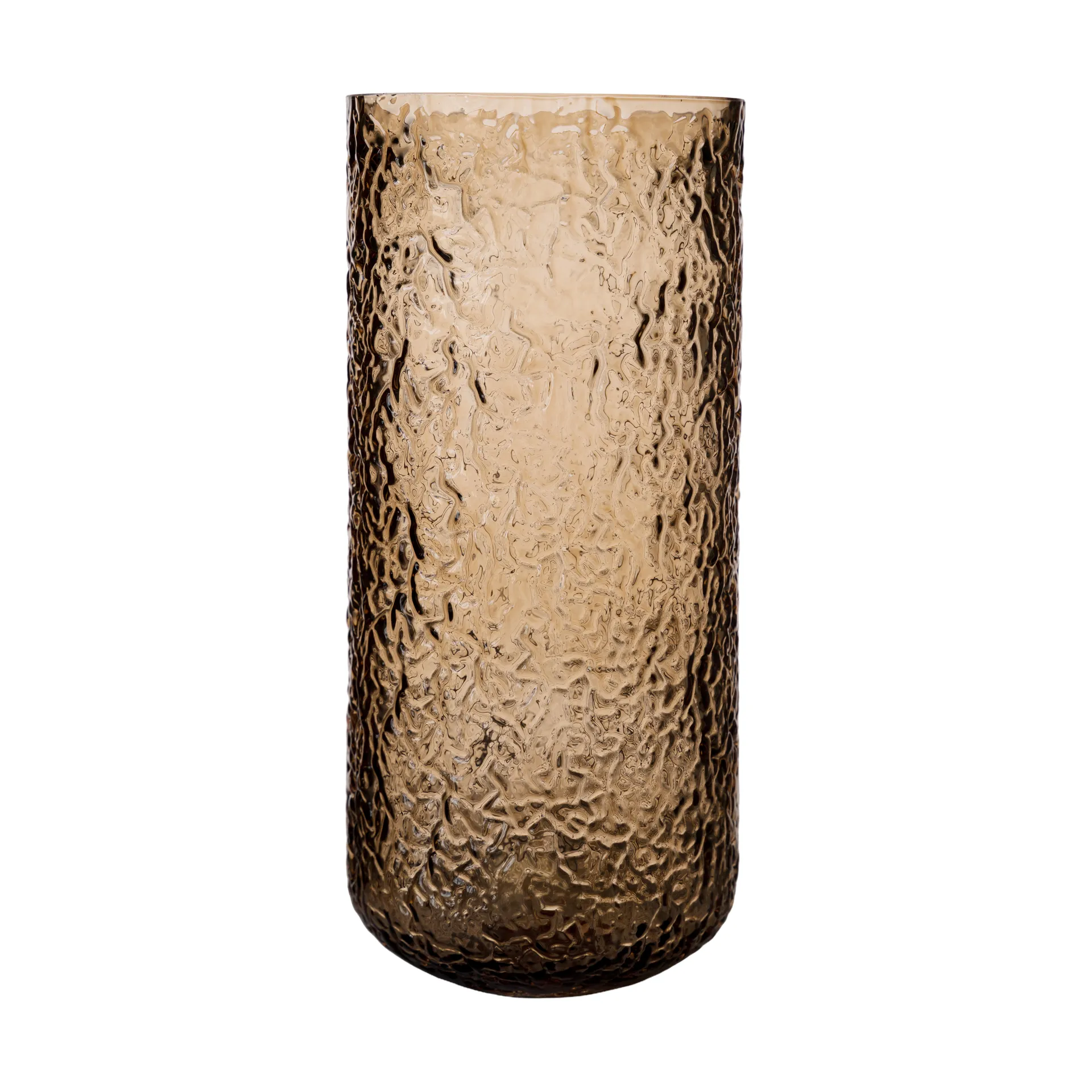 Ernst Vase/Lichtlaterne gemustert, Bernstein, Ø11x25 cm ERNST