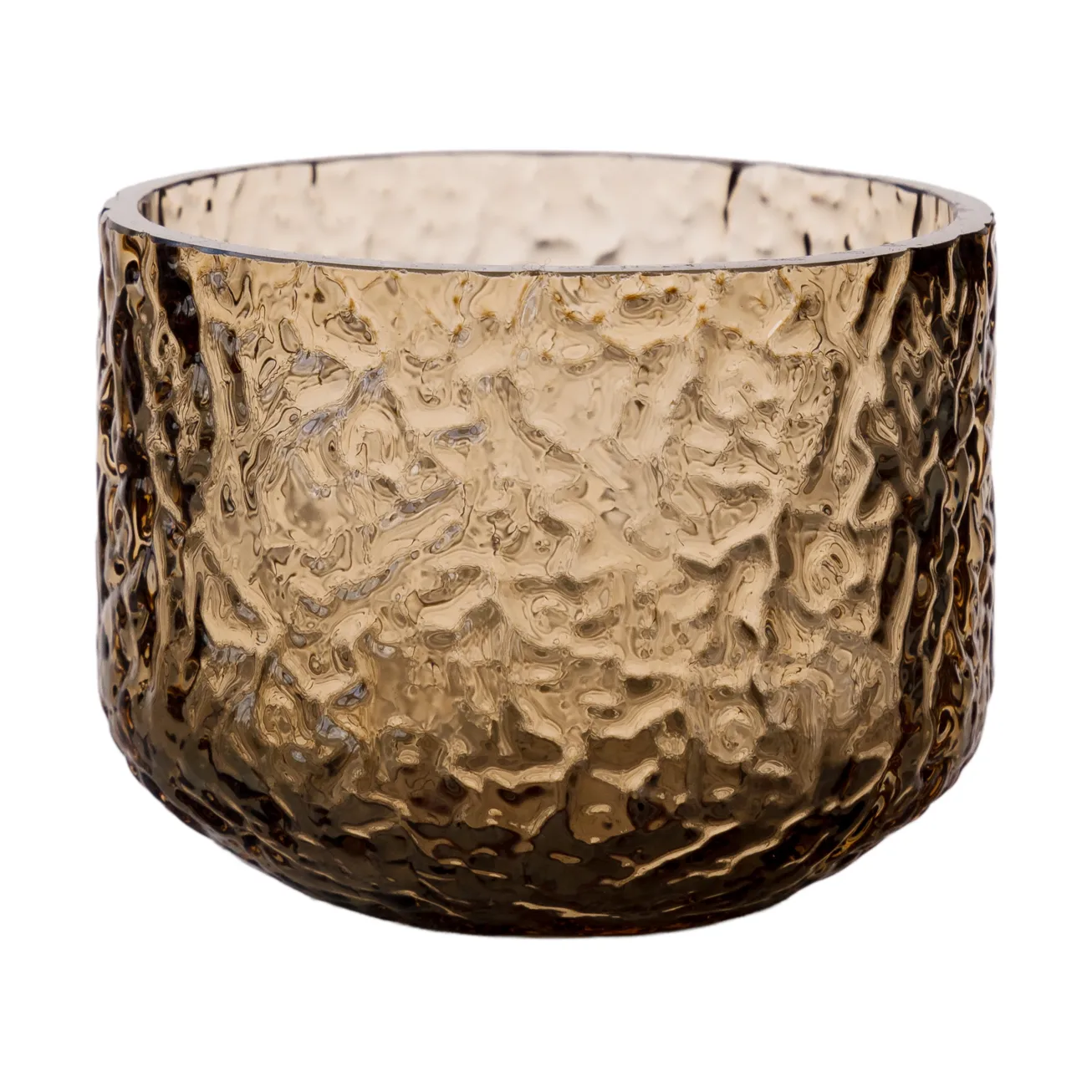 Ernst Vase/Lichtlaterne gemustert, Bernstein, Ø8x6 cm ERNST