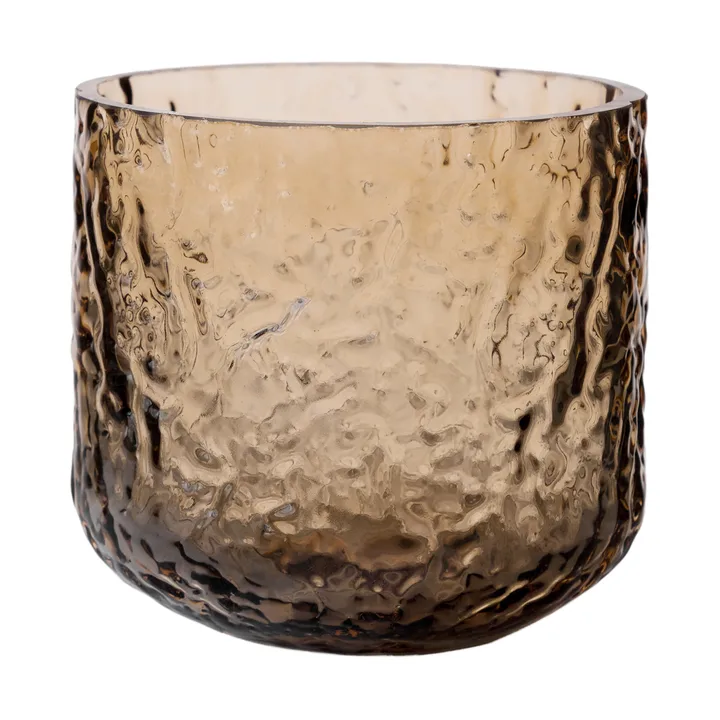 Ernst Vase/Lichtlaterne gemustert - Bernstein, Ø9x10 cm - ERNST