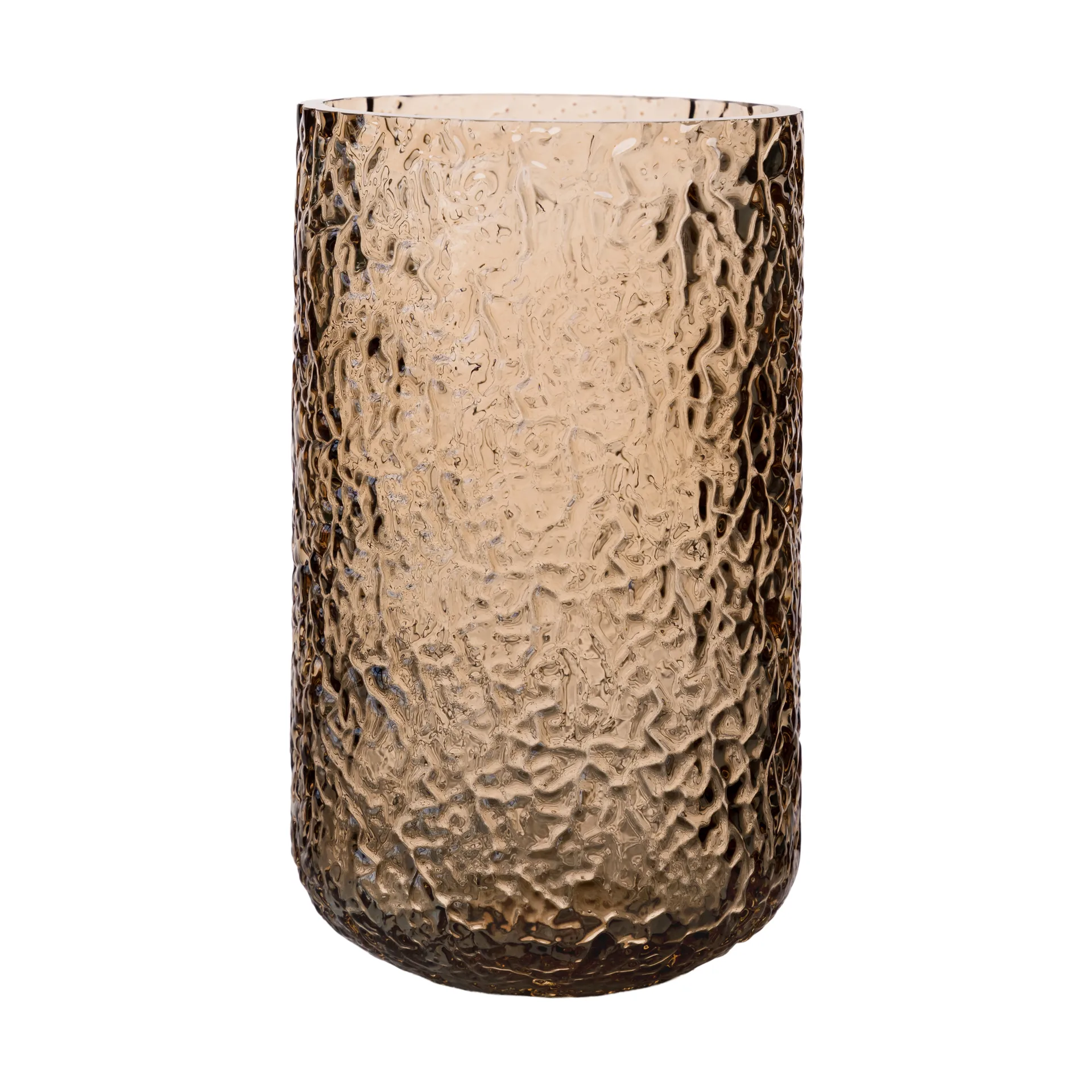 Ernst Vase/Lichtlaterne gemustert, Bernstein, Ø9x15 cm ERNST