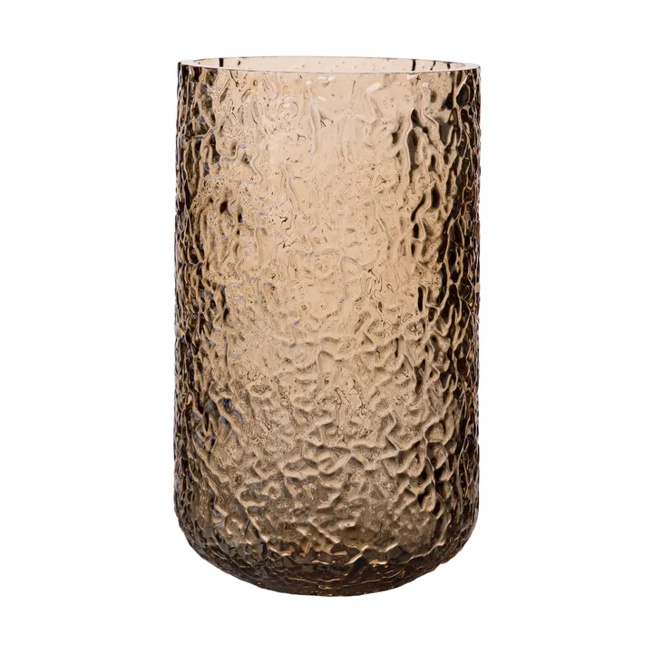 Ernst Vase/Lichtlaterne gemustert - Bernstein, Ø9x15 cm - ERNST