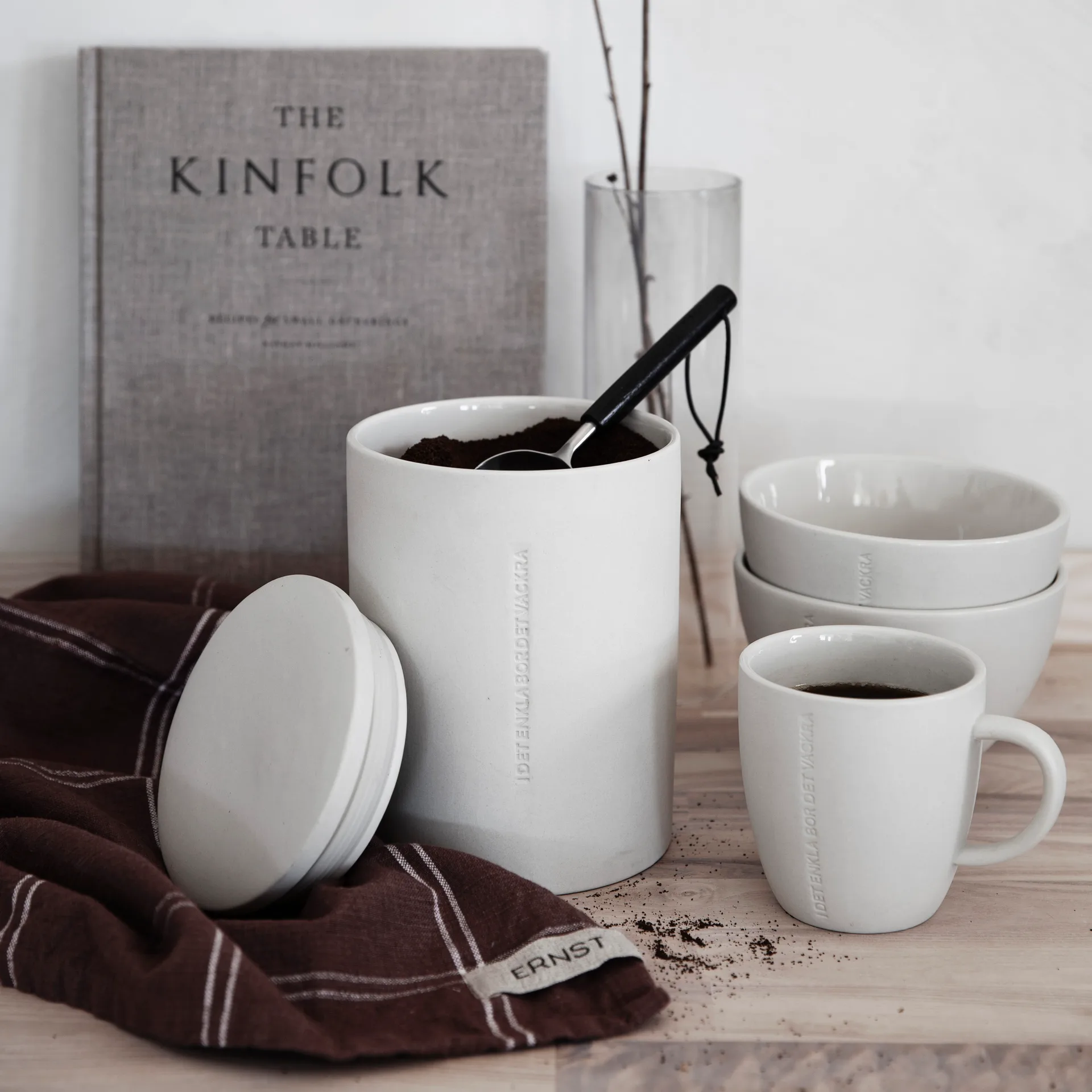 Ernst Verwahrungsdose Steingut, Weiß ERNST