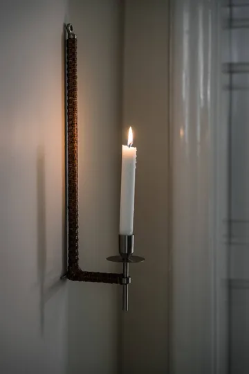 Ernst Wandleuchter geflochten - Gebürsteter Stahl, 47 cm - ERNST