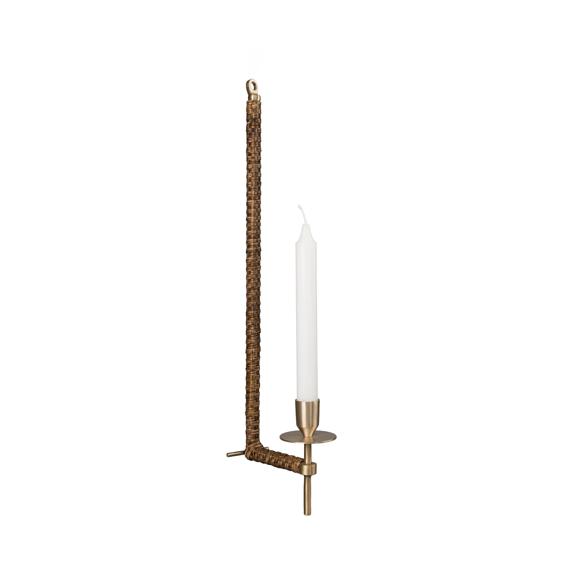 Ernst Wandleuchter geflochten, Messing, 47 cm ERNST