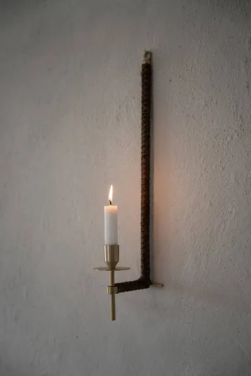 Ernst Wandleuchter geflochten - Messing, 47 cm - ERNST