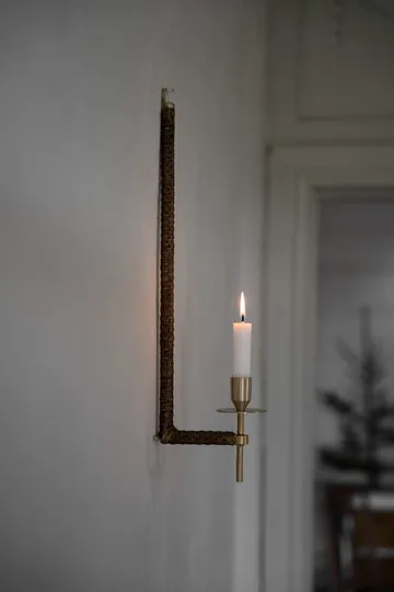 Ernst Wandleuchter geflochten - Messing, 47 cm - ERNST