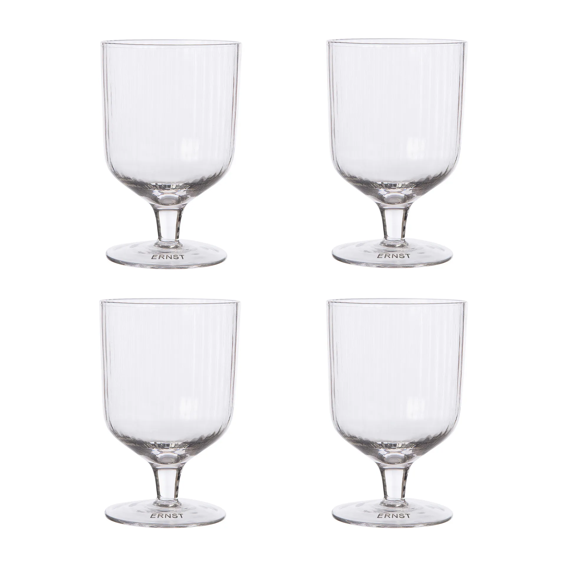 Ernst Wasserglas auf Fuß 4er Pack, Klar ERNST