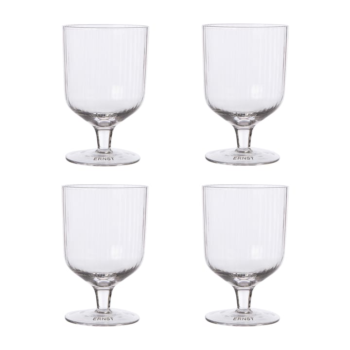 Ernst Wasserglas auf Fuß 4er Pack, Klar ERNST