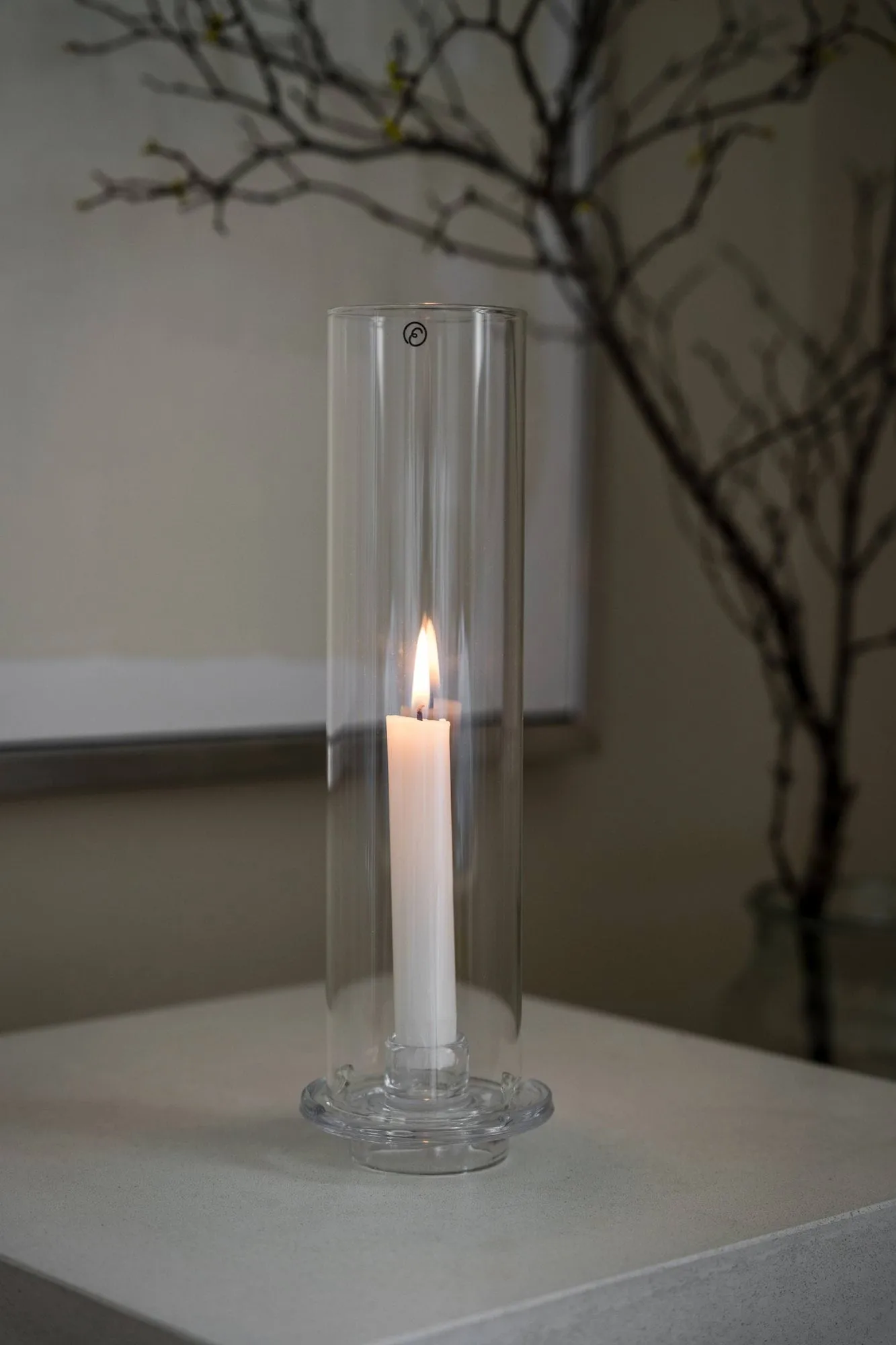 Ernst Windlicht für Stabkerzen, Glas, Ø9x27,5 cm ERNST