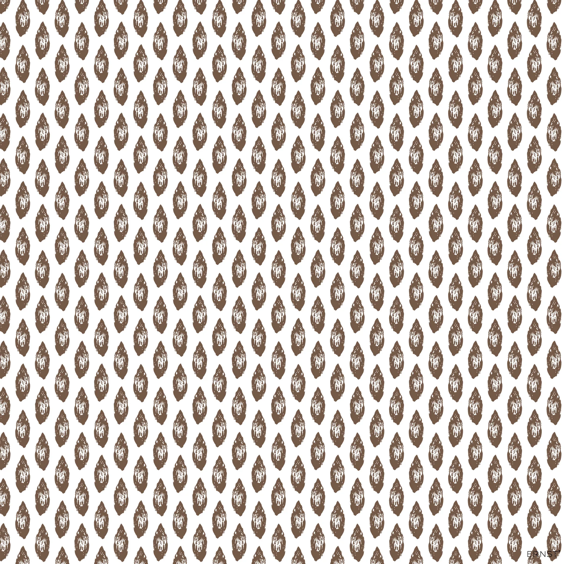 Mandel Serviette 33x33 cm, Weiß-braun ERNST