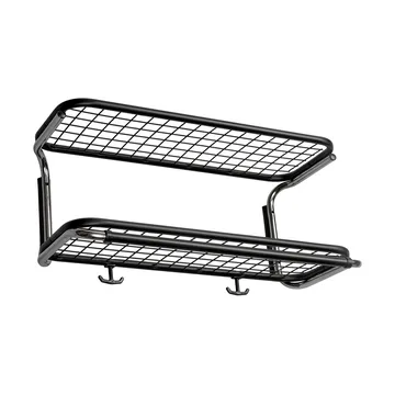 Classic 650 Hutregal - Schwarz/Chrom, 2-Ebenen, 50cm - Essem Design