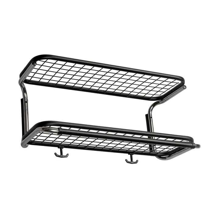 Classic 650 Hutregal - Schwarz/Chrom, 2-Ebenen, 60cm - Essem Design