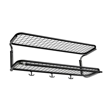 Classic 650 Hutregal - Schwarz/Chrom, 2-Ebenen, 80cm - Essem Design