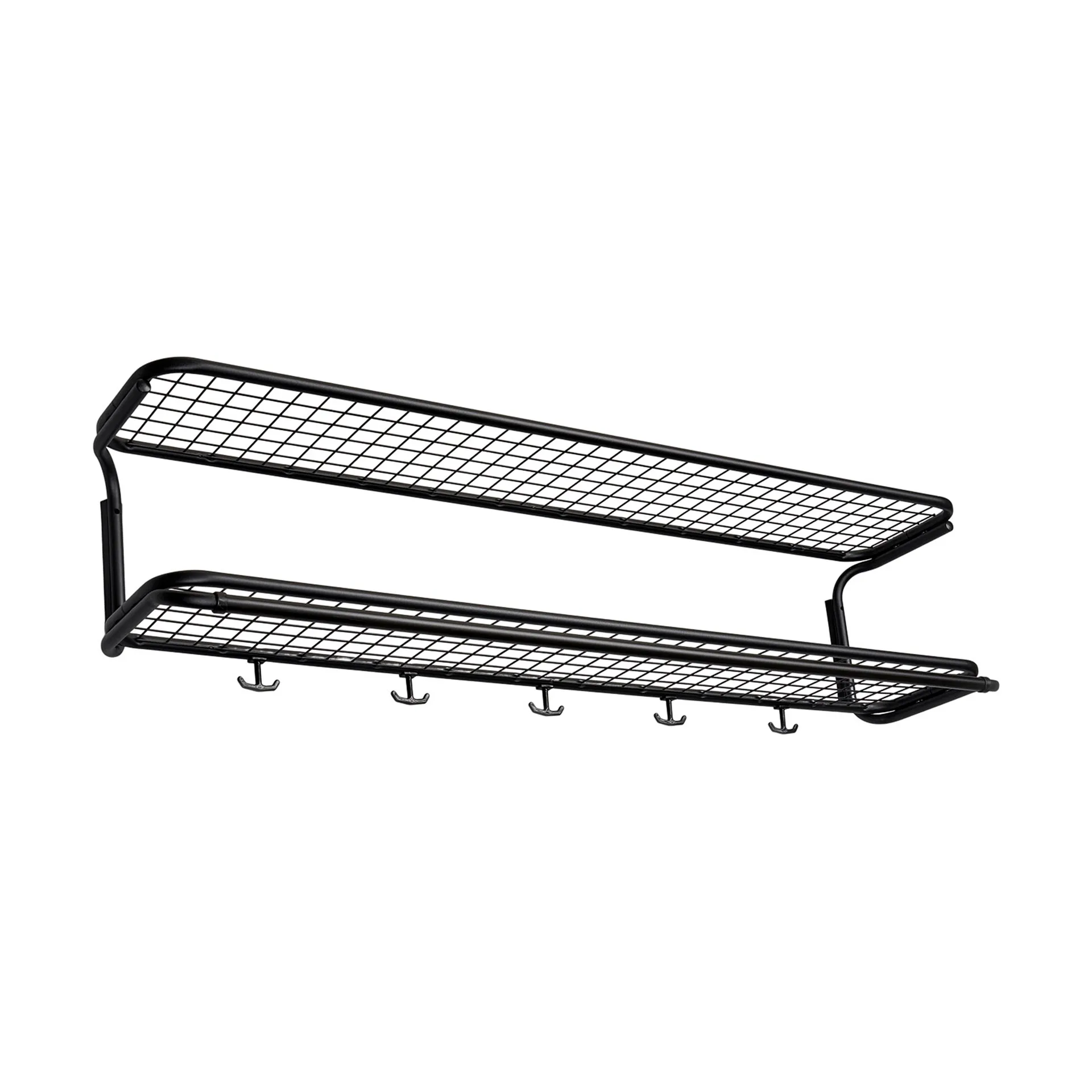 Classic 650 Hutregal, Schwarz/schwarz, 2-Ebenen, 120cm Essem Design