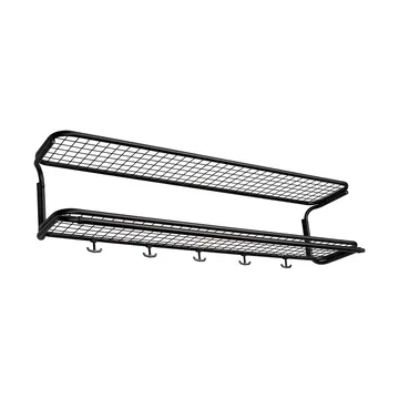 Classic 650 Hutregal - Schwarz/schwarz, 2-Ebenen, 120cm - Essem Design
