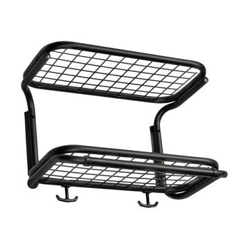 Classic 650 Hutregal - Schwarz/schwarz, 2-Ebenen, 40cm - Essem Design