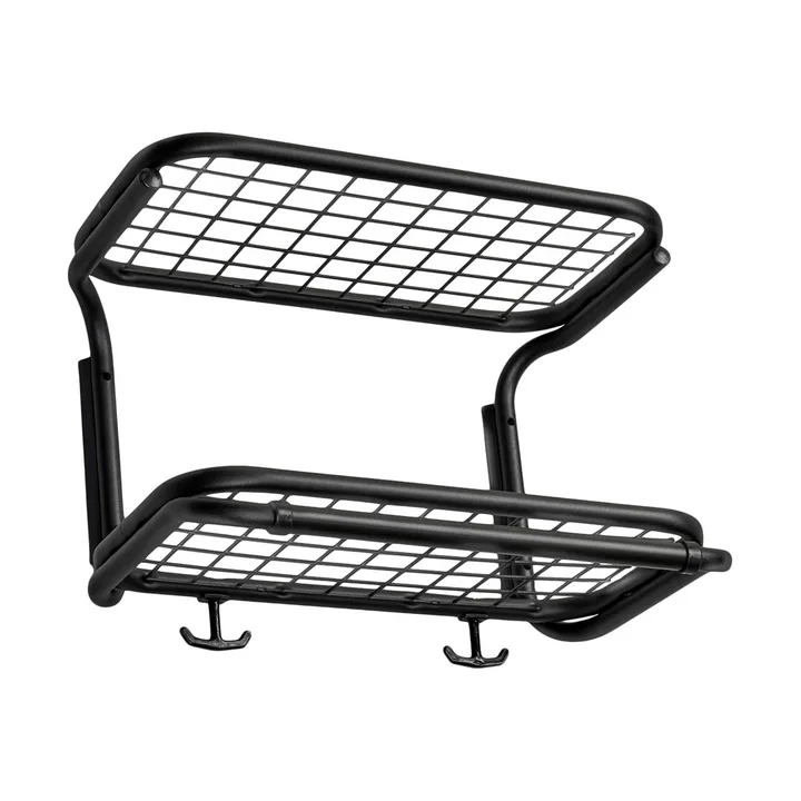 Classic 650 Hutregal - Schwarz/schwarz, 2-Ebenen, 40cm - Essem Design