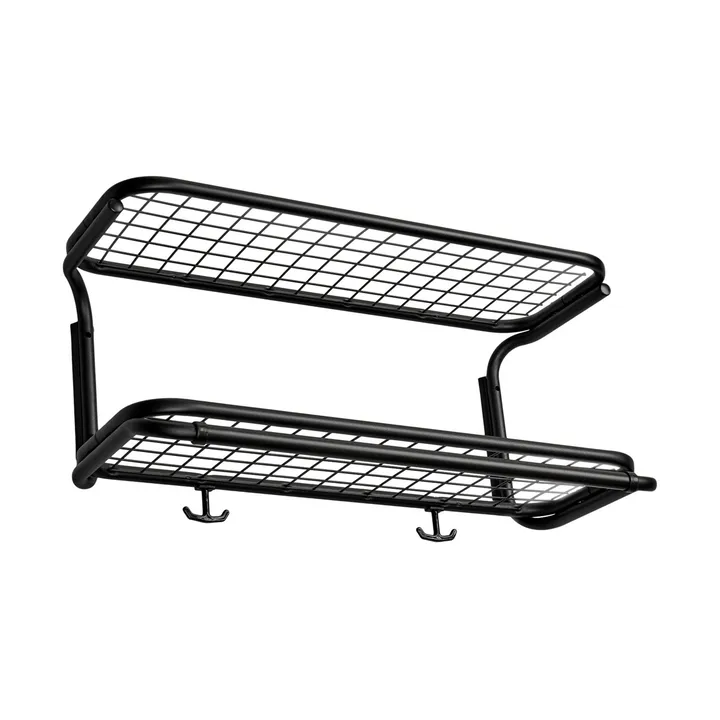 Classic 650 Hutregal - Schwarz/schwarz, 2-Ebenen, 50cm - Essem Design
