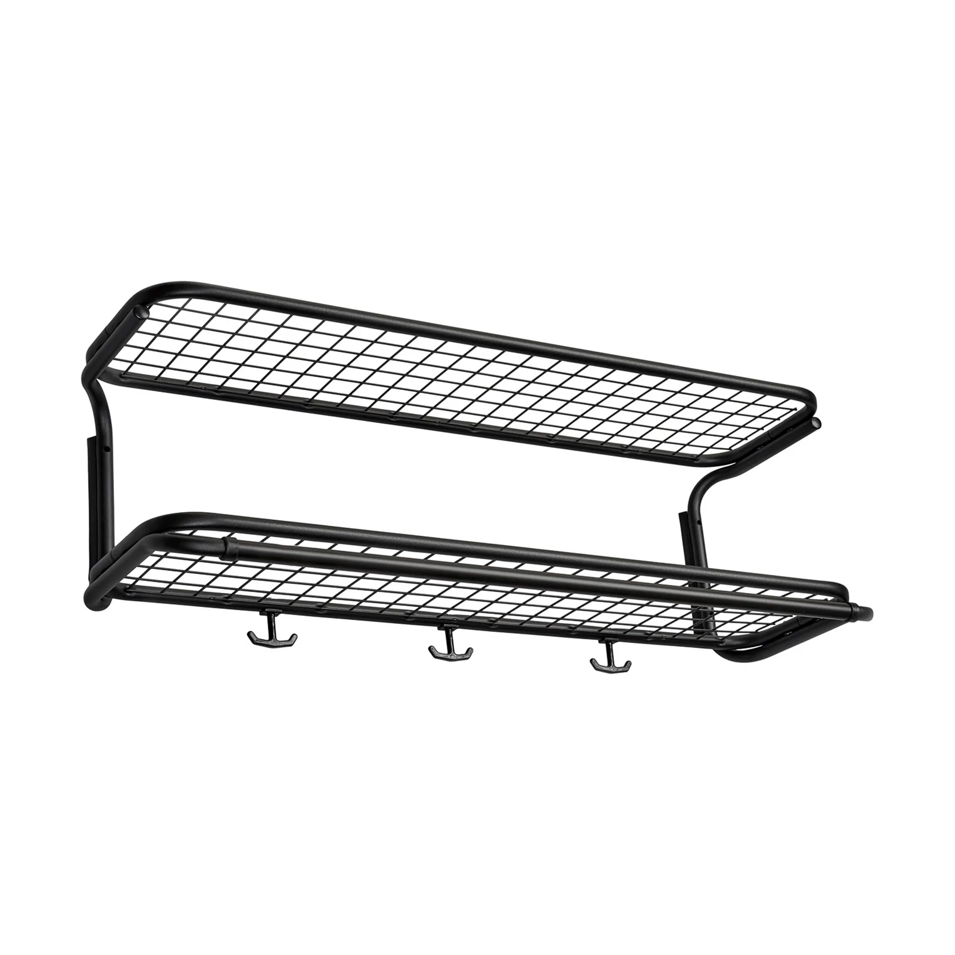 Classic 650 Hutregal, Schwarz/schwarz, 2-Ebenen, 80cm Essem Design