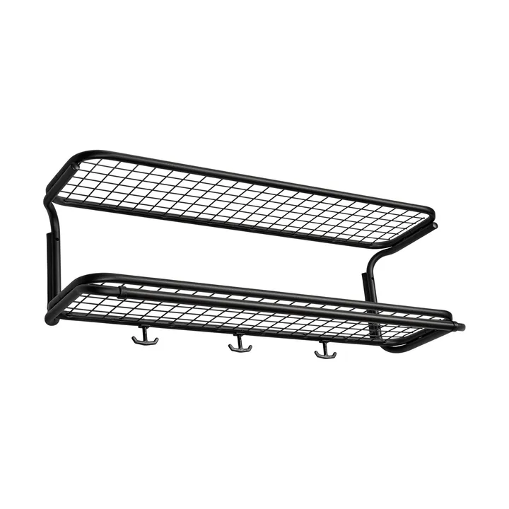 Classic 650 Hutregal - Schwarz/schwarz, 2-Ebenen, 80cm - Essem Design