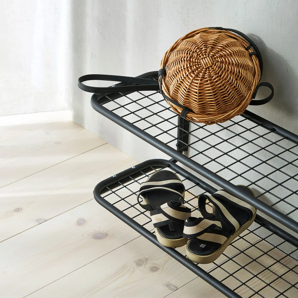 Classic 650 Schuhregal, Weiß/weiß, 2-Ebenen, 100cm Essem Design