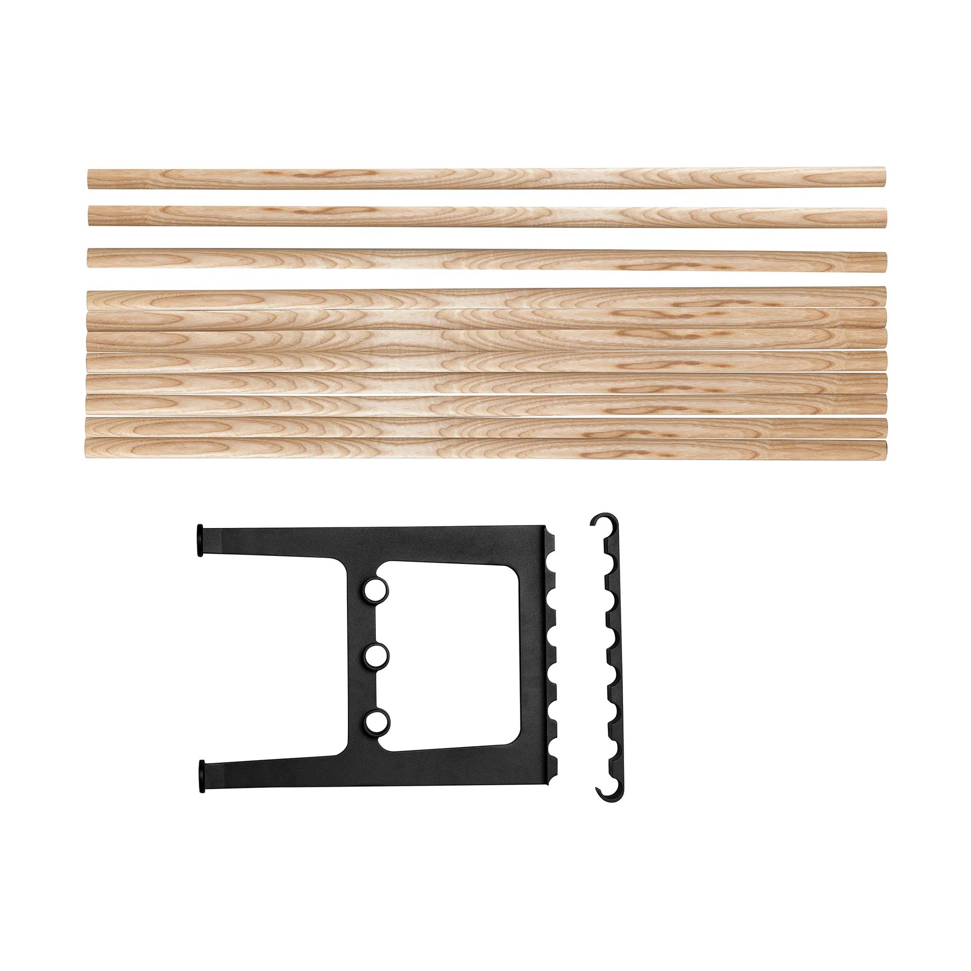 Nostalgi Erweiterung für Bank 100 cm, Esche-Schwarz Essem Design