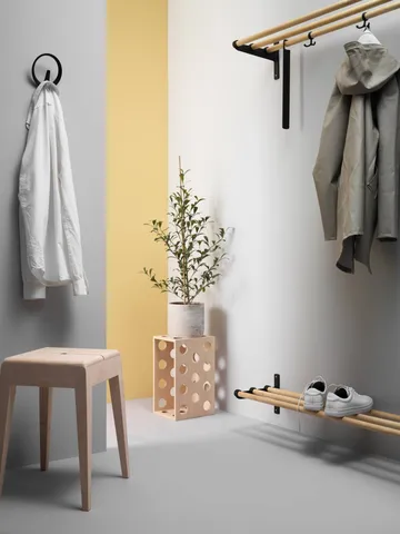 Nostalgi Hutablage, Schuhregal - Esche-Weiß, 100 cm - Essem Design