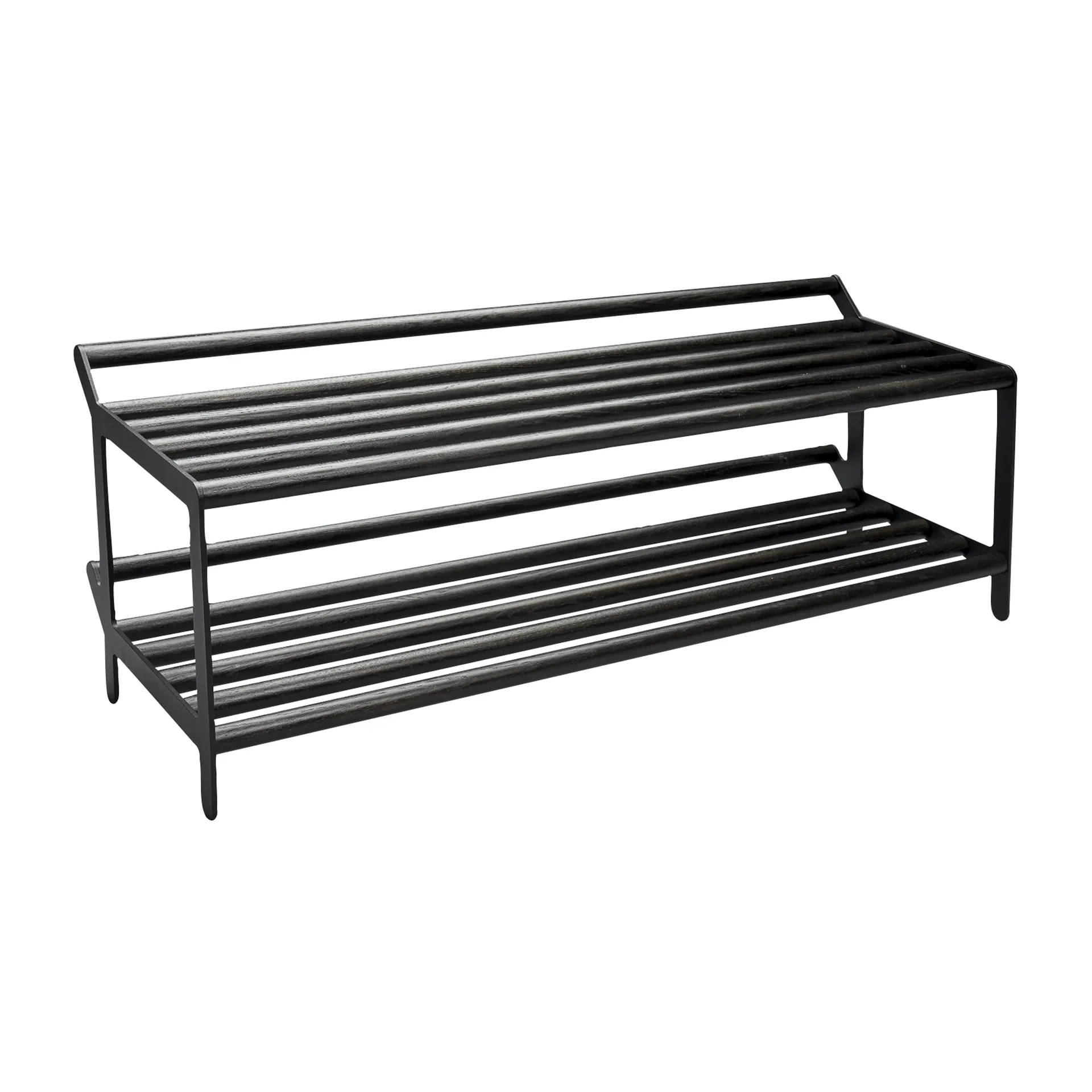 Tamburin Schuhregal 100cm, Eiche schwarz gebeizt-schwarz Essem Design