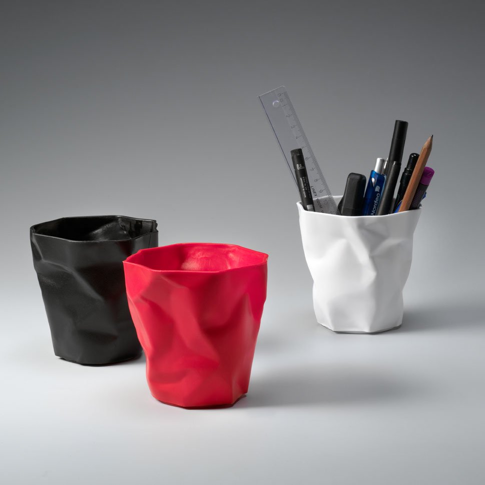 Design-Aufbewahrung aus hochdichtem Polyethylen rot Essey Stiftebecher Pen Pen Schreibtisch-Organizer für Büro 