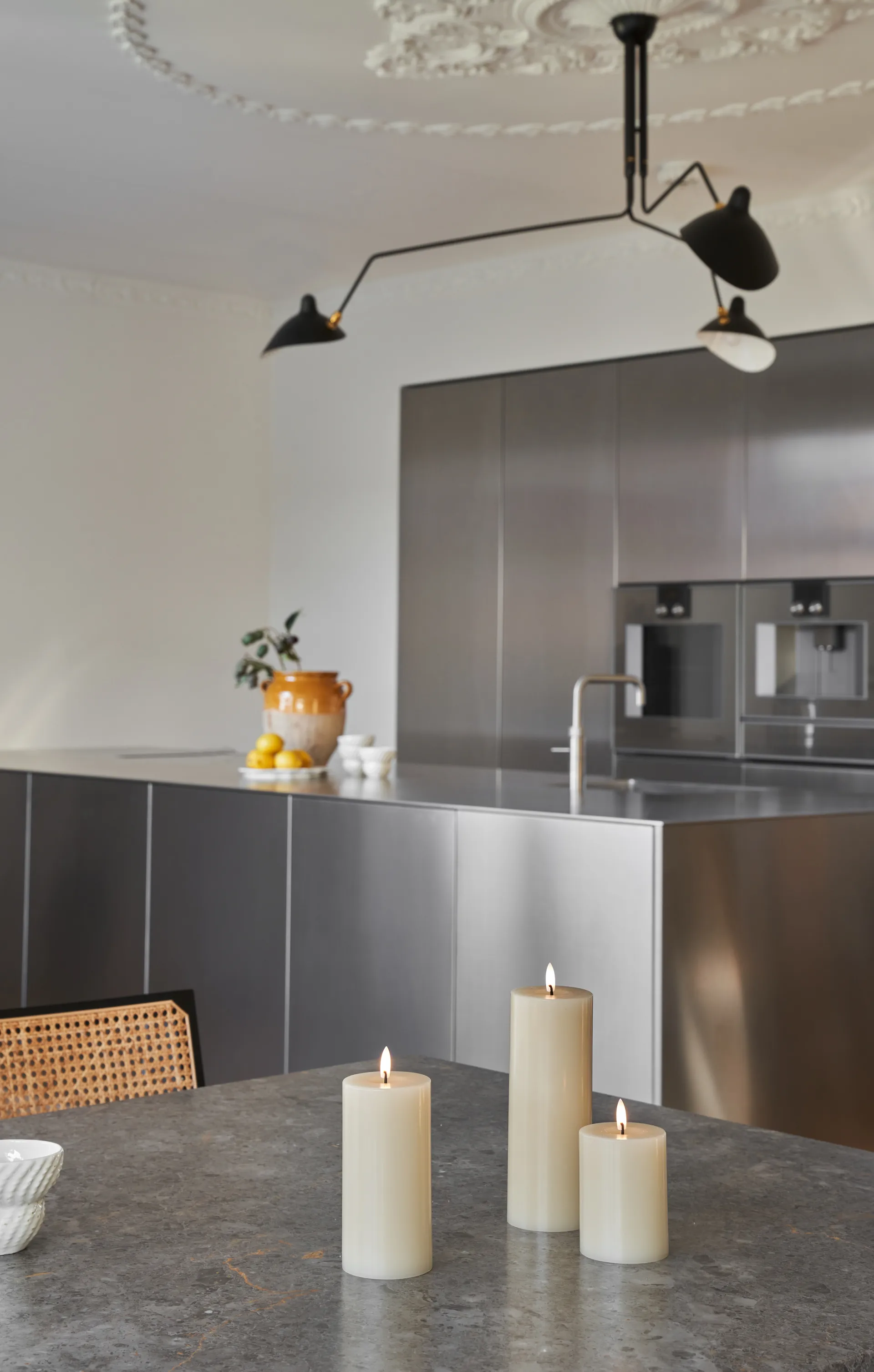 ester & erik Blockkerze LED, 14 Pale ginger, 10cm ester & erik