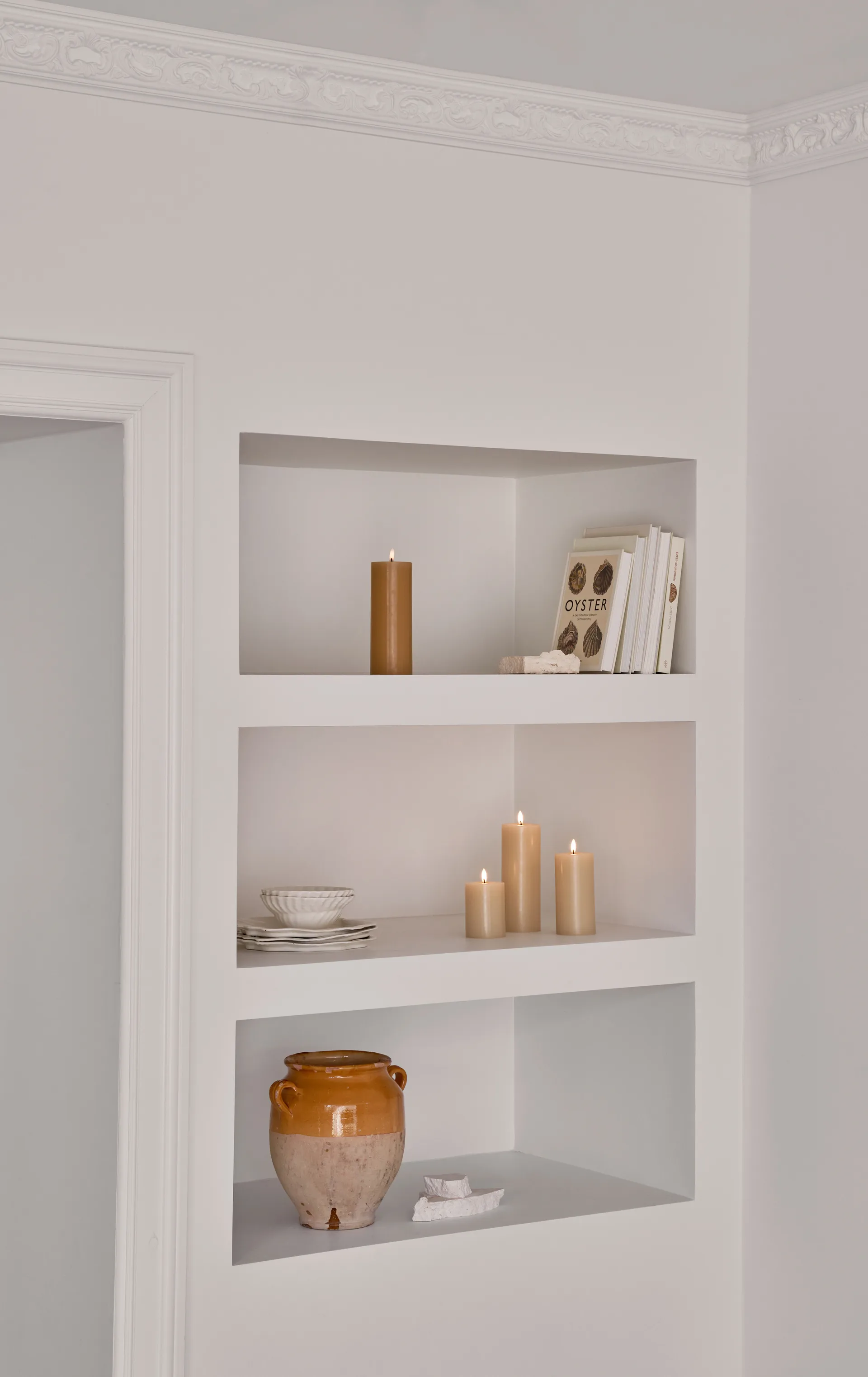 ester & erik Blockkerze LED, 14 Pale ginger, 10cm ester & erik